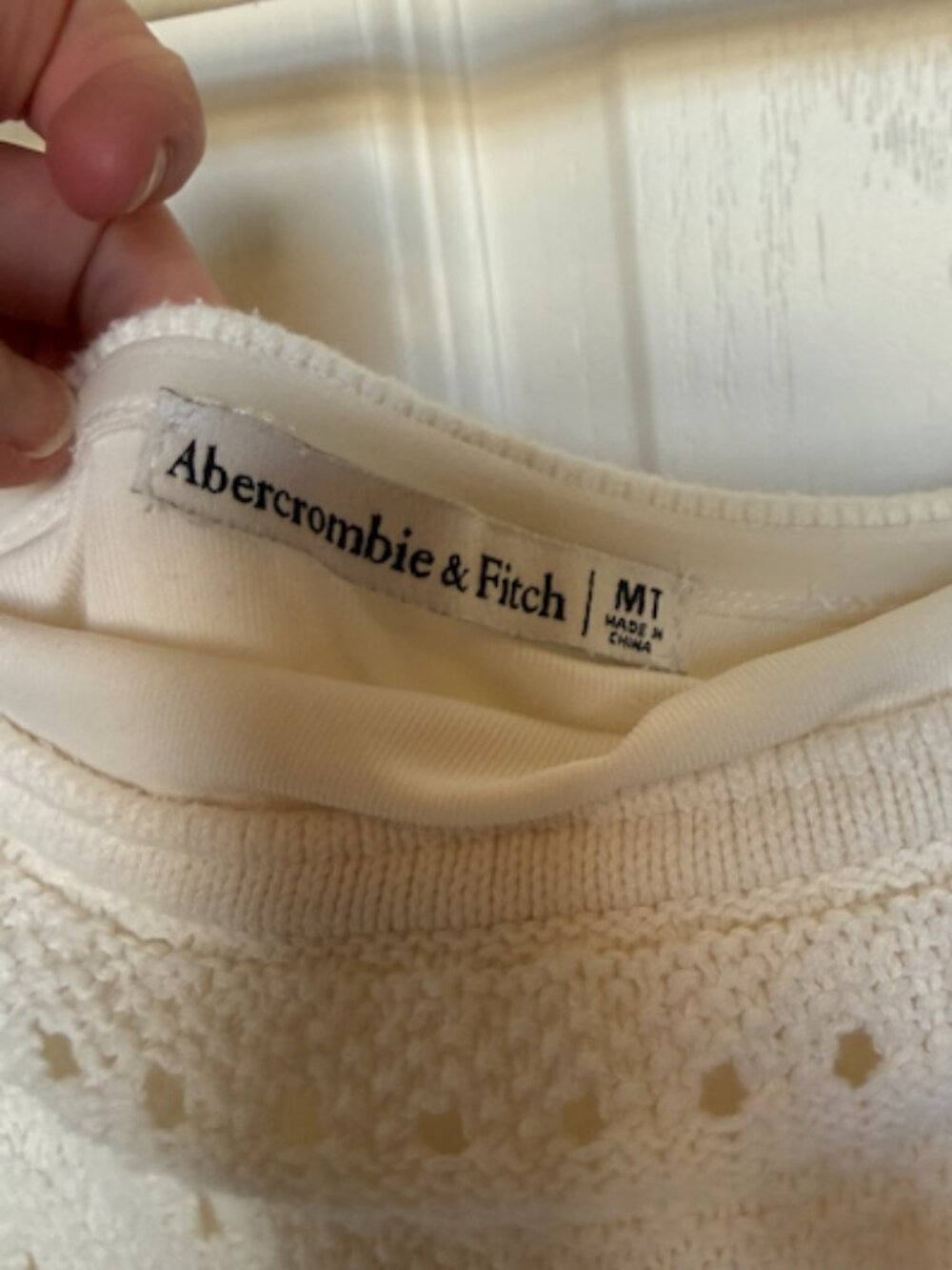 Abercrombie & Fitch crochet lace strapless midi dress - Picture 6 of 7